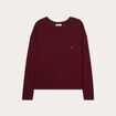 Pull manches longues bordeaux femme