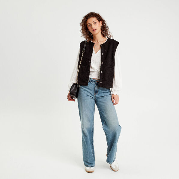 blouse manches longues smockee ecru femme Blouse manches longues smockée ecru femme