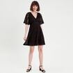 Robe évasée dentelle noir femme