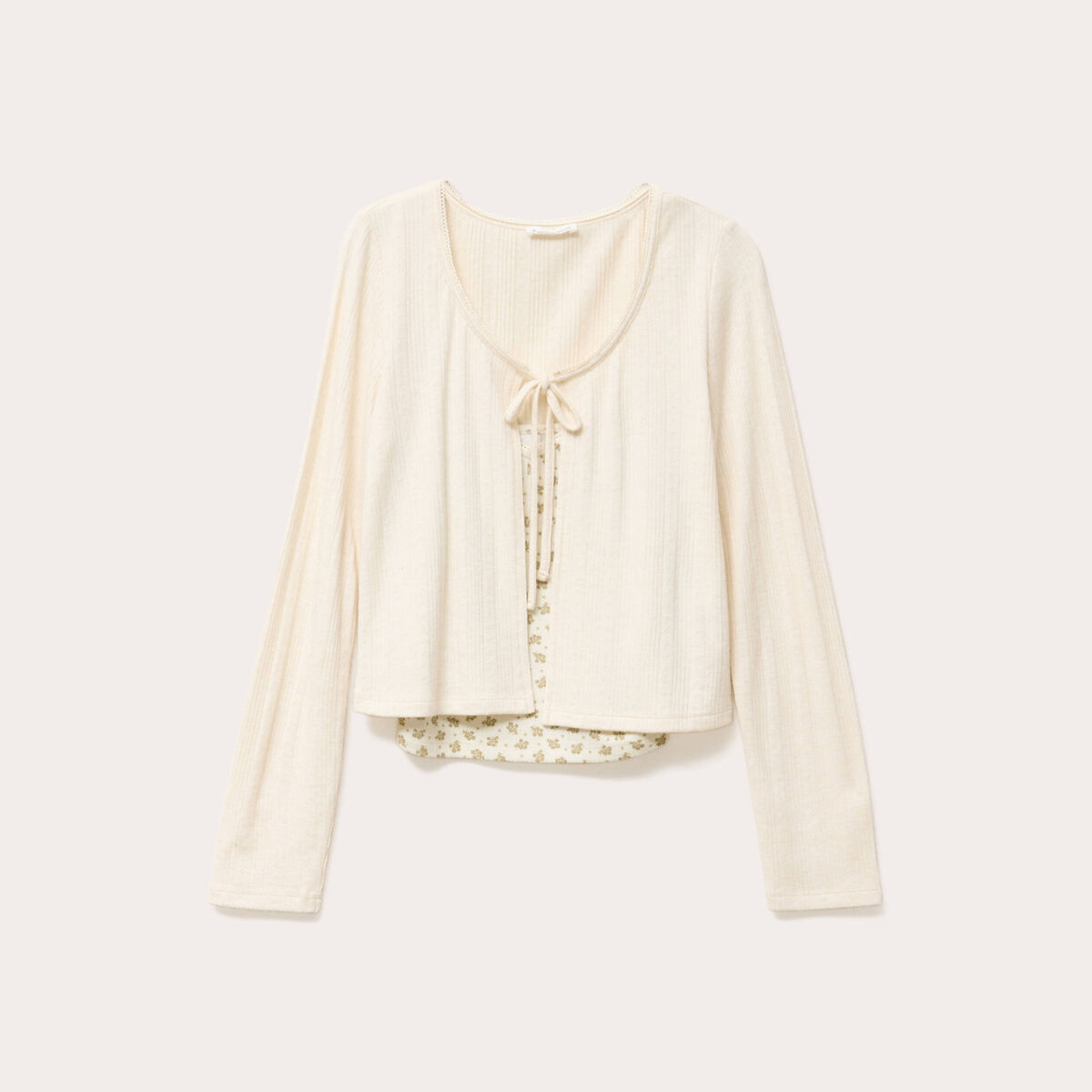 Ensemble gilet et d&eacute;bardeur sable femme
