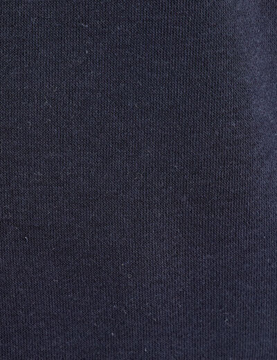 Veste boutonnée col teddy bleu marine femme
