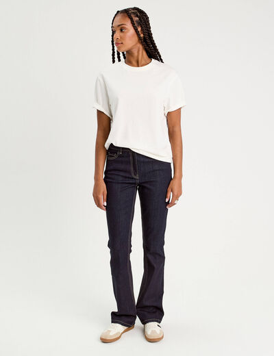 Jeans flare denim brut femme