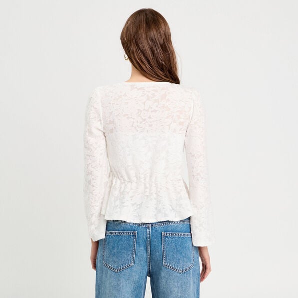 blouse nouee ecru femme Blouse nouée ecru femme