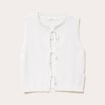 Gilet sans manches col v noeuds blanc femme