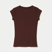 T-shirt manches courtes marron femme
