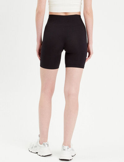Short cycliste sans couture noir femme