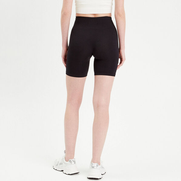 short cycliste sans couture noir femme Short cycliste sans couture noir femme