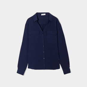 chemise manches longues bleu marine femme Chemise manches longues bleu marine femme