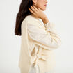 Pull sans manches ivoire femme