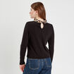 Pull manches longues noir femme