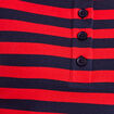 T-shirt c&ocirc;tel&eacute; col polo rouge femme