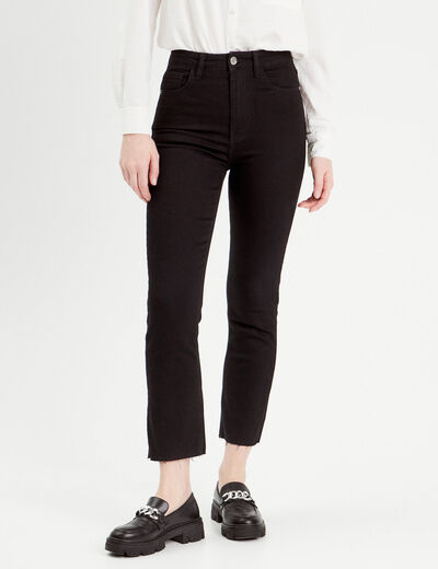 Jeans flare 7/8ème denim noir femme