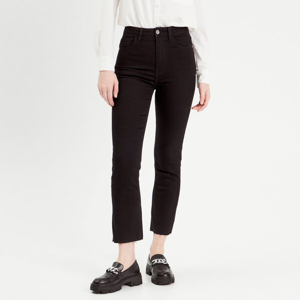 Jeans flare 7/8ème denim noir femme