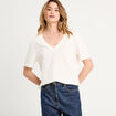 T-shirt manches courtes ecru femme