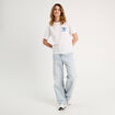 T-shirt oversize Stitch blanc femme