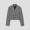 Veste ajustée boutonnée gris femme