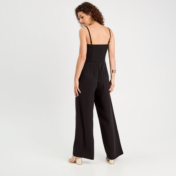 combinaison pantalon noeud noir femme Combinaison pantalon noeud noir femme