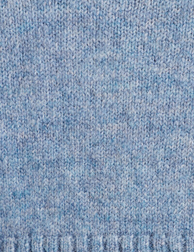Pull sans manches col en V bleu pastel femme