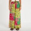 Pantalon large taille standard vert femme