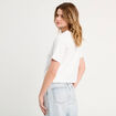 T-shirt avec coquillages blanc femme