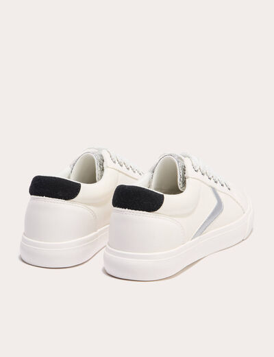 Sneakers plates ecru femme