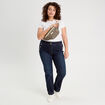 Jeans regular stretch denim brut femme