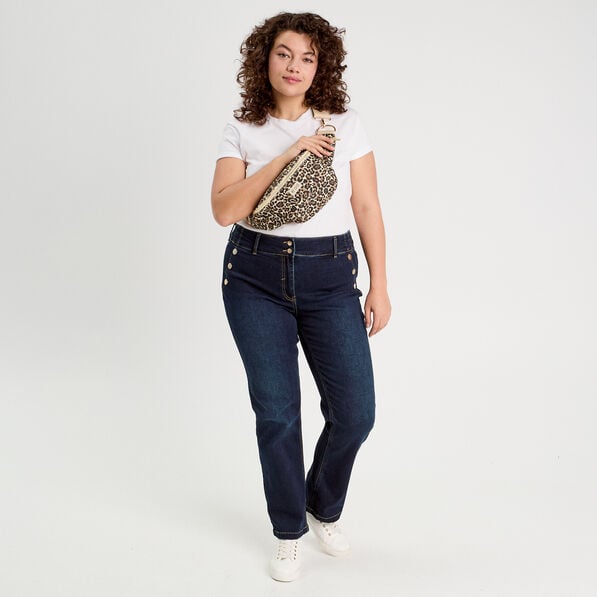jeans regular stretch denim brut femme Jeans regular stretch denim brut femme
