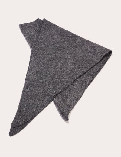Foulard triangle gris foncé femme