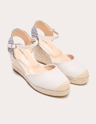 Espadrilles compensées sable femme