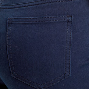 Pantalon capri bleu marine femme