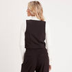 Veston sans manches noir femme