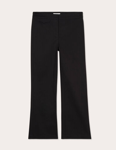 Pantalon large fluide noir femme