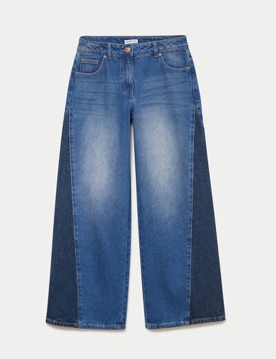 Jean flare taille basse denim double stone femme