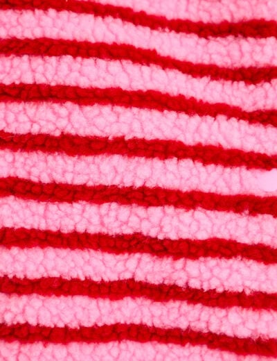 Gilet sans manches effet bouclette rose fushia femme