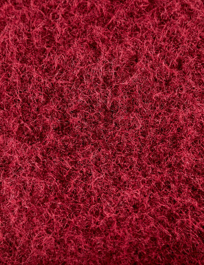 Gilet sans manches effet polaire rouge fonc&eacute; femme