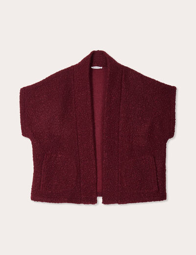 Gilet polaire manches courtes violet foncé femme