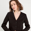Veste blazer courte noir femme