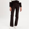 Pantalon bootcut à pont noir femme