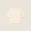 Pull manches courtes sable femme