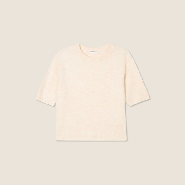 pull manches courtes sable femme Pull manches courtes sable femme