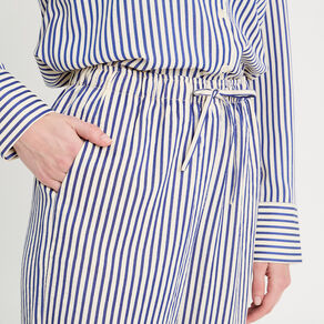 Pantalon large bleu marine femme
