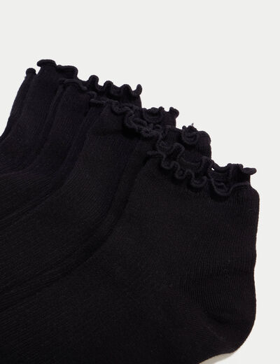 Lot de 4 paires de chaussettes noir femme