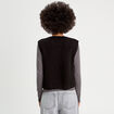 Gilet sans manches noué noir femme