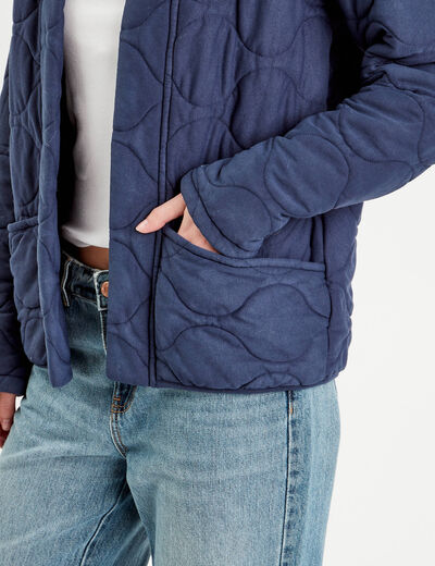 Veste matelassée bleu marine femme