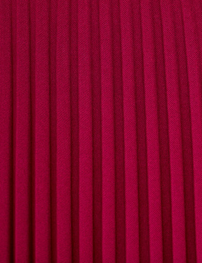 Jupe midi évasée plissée rouge foncé femme