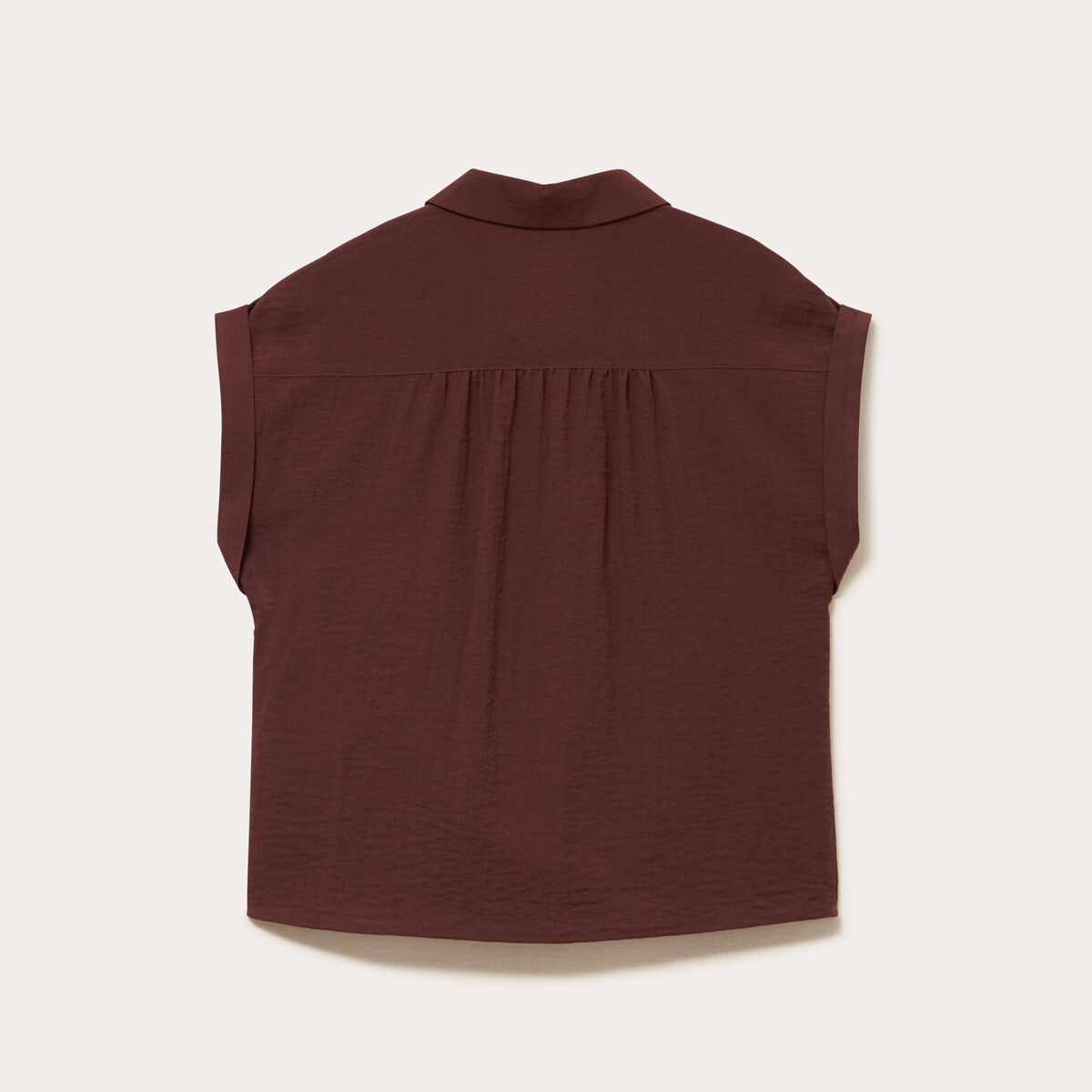 Blouse manches courtes marron femme