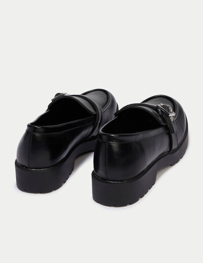 Mocassins noir femme
