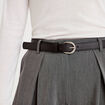 Pantalon bootcut ceinture amovible gris clair femme