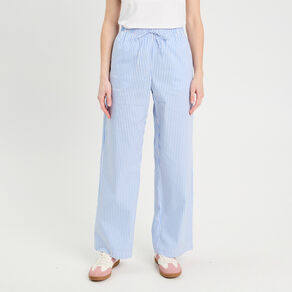 pantalon large elastique bleu fonce femme Pantalon large élastiqué bleu foncé femme