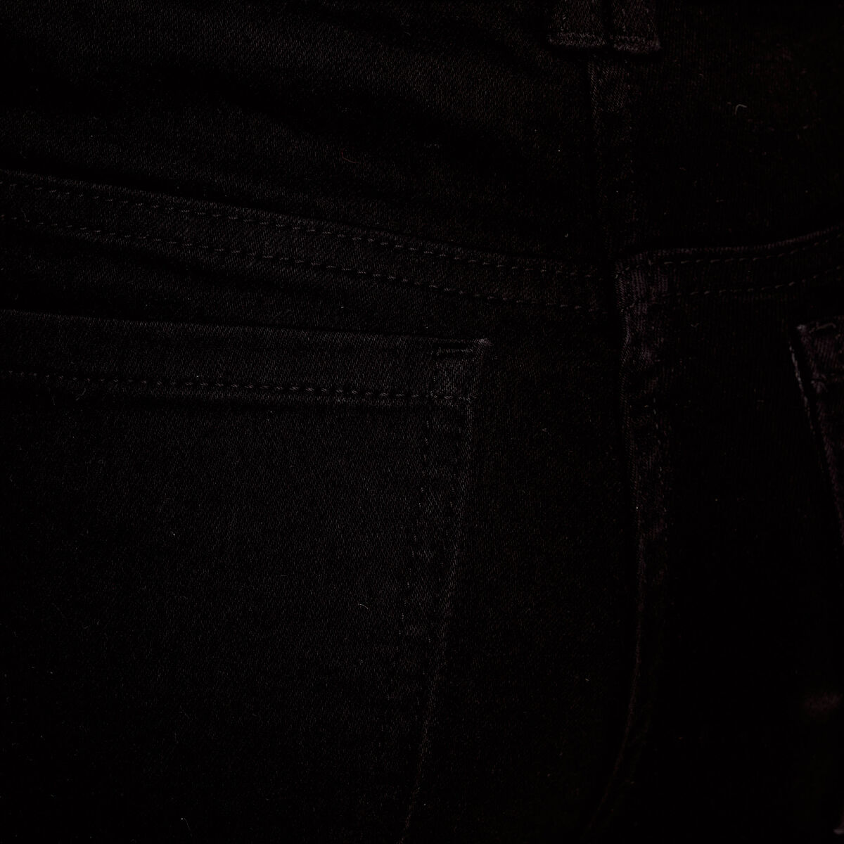 Jean droit regular taille standard denim noir femme